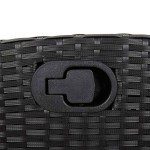 vidaXL Set mobilier de grădină cu perne, 9 piese, negru, poliratan vidaXL Set mobilier de grădină cu perne, 9 piese, negru, poliratan