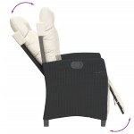 vidaXL Set mobilier de grădină cu perne, 9 piese, negru, poliratan vidaXL Set mobilier de grădină cu perne, 9 piese, negru, poliratan