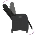 vidaXL Set mobilier de grădină cu perne, 9 piese, negru, poliratan vidaXL Set mobilier de grădină cu perne, 9 piese, negru, poliratan