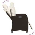 vidaXL Set mobilier de grădină, 5 piese, cu perne, maro, poliratan vidaXL Set mobilier de grădină, 5 piese, cu perne, maro, poliratan