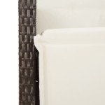 vidaXL Set mobilier de grădină, 5 piese, cu perne, maro, poliratan vidaXL Set mobilier de grădină, 5 piese, cu perne, maro, poliratan