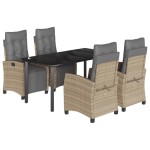 vidaXL Set mobilier pentru grădină, 5 piese, cu perne, bej, poliratan vidaXL Set mobilier pentru grădină, 5 piese, cu perne, bej, poliratan