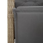 vidaXL Set mobilier pentru grădină, 7 piese, cu perne, bej, poliratan vidaXL Set mobilier pentru grădină, 7 piese, cu perne, bej, poliratan