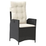 vidaXL Set mobilier de grădină cu perne, 9 piese, negru, poliratan vidaXL Set mobilier de grădină cu perne, 9 piese, negru, poliratan