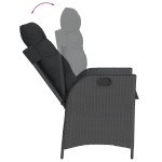 vidaXL Set mobilier de grădină cu perne, 9 piese, negru, poliratan vidaXL Set mobilier de grădină cu perne, 9 piese, negru, poliratan