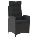 vidaXL Set mobilier de grădină cu perne, 9 piese, negru, poliratan vidaXL Set mobilier de grădină cu perne, 9 piese, negru, poliratan