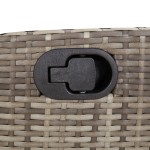 vidaXL Set mobilier grădină cu perne, 9 piese, gri, poliratan