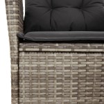 vidaXL Set mobilier grădină cu perne, 9 piese, gri, poliratan
