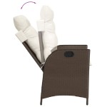 vidaXL Set mobilier de grădină cu perne, 9 piese, maro, poliratan