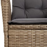 vidaXL Set mobilier pentru grădină, 7 piese, cu perne, bej, poliratan vidaXL Set mobilier pentru grădină, 7 piese, cu perne, bej, poliratan
