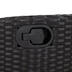 vidaXL Set mobilier de grădină cu perne, 9 piese, negru, poliratan