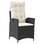 vidaXL Set mobilier de grădină cu perne, 9 piese, negru, poliratan vidaXL Set mobilier de grădină cu perne, 9 piese, negru, poliratan