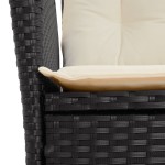 vidaXL Set mobilier de grădină cu perne, 9 piese, negru, poliratan vidaXL Set mobilier de grădină cu perne, 9 piese, negru, poliratan