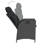 vidaXL Set mobilier de grădină cu perne, 7 piese, negru, poliratan vidaXL Set mobilier de grădină cu perne, 7 piese, negru, poliratan