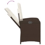 vidaXL Set mobilier de grădină, 5 piese, cu perne, maro, poliratan vidaXL Set mobilier de grădină, 5 piese, cu perne, maro, poliratan