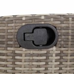 vidaXL Set mobilier grădină cu perne, 9 piese, gri, poliratan
