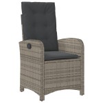 vidaXL Set mobilier grădină cu perne, 9 piese, gri, poliratan vidaXL Set mobilier grădină cu perne, 9 piese, gri, poliratan