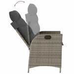 vidaXL Set mobilier grădină cu perne, 9 piese, gri, poliratan vidaXL Set mobilier grădină cu perne, 9 piese, gri, poliratan