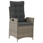 vidaXL Set mobilier grădină cu perne, 9 piese, gri, poliratan