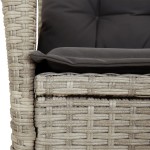 vidaXL Set mobilier grădină cu perne, 9 piese, gri deschis, poliratan vidaXL Set mobilier grădină cu perne, 9 piese, gri deschis, poliratan