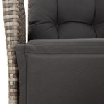 vidaXL Set mobilier grădină cu perne, 9 piese, gri, poliratan