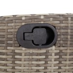 vidaXL Set mobilier grădină cu perne, 9 piese, gri, poliratan