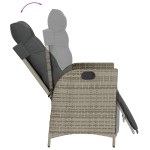 vidaXL Set mobilier grădină cu perne, 9 piese, gri, poliratan vidaXL Set mobilier grădină cu perne, 9 piese, gri, poliratan