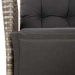 vidaXL Set mobilier grădină cu perne, 9 piese, gri, poliratan vidaXL Set mobilier grădină cu perne, 9 piese, gri, poliratan