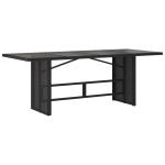 vidaXL Set mobilier de grădină cu perne, 9 piese, negru, poliratan vidaXL Set mobilier de grădină cu perne, 9 piese, negru, poliratan