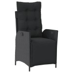 vidaXL Set mobilier de grădină cu perne, 9 piese, negru, poliratan vidaXL Set mobilier de grădină cu perne, 9 piese, negru, poliratan
