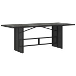 vidaXL Set mobilier de grădină cu perne, 9 piese, negru, poliratan vidaXL Set mobilier de grădină cu perne, 9 piese, negru, poliratan