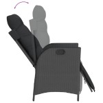vidaXL Set mobilier de grădină cu perne, 9 piese, negru, poliratan vidaXL Set mobilier de grădină cu perne, 9 piese, negru, poliratan
