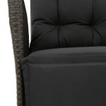 vidaXL Set mobilier de grădină cu perne, 9 piese, negru, poliratan vidaXL Set mobilier de grădină cu perne, 9 piese, negru, poliratan
