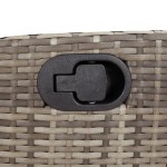 vidaXL Set mobilier grădină cu perne, 9 piese, gri, poliratan
