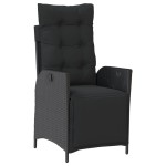 vidaXL Set mobilier de grădină cu perne, 7 piese, negru, poliratan vidaXL Set mobilier de grădină cu perne, 7 piese, negru, poliratan