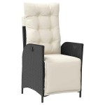 vidaXL Set mobilier de grădină cu perne, 9 piese, negru, poliratan vidaXL Set mobilier de grădină cu perne, 9 piese, negru, poliratan