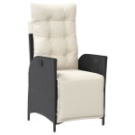 vidaXL Set mobilier de grădină cu perne, 9 piese, negru, poliratan vidaXL Set mobilier de grădină cu perne, 9 piese, negru, poliratan