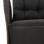 vidaXL Set mobilier de grădină cu perne, 9 piese, negru, poliratan vidaXL Set mobilier de grădină cu perne, 9 piese, negru, poliratan