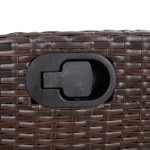 vidaXL Set mobilier de grădină, 5 piese, cu perne, maro, poliratan vidaXL Set mobilier de grădină, 5 piese, cu perne, maro, poliratan