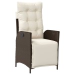 vidaXL Set mobilier de grădină, 5 piese, cu perne, maro, poliratan vidaXL Set mobilier de grădină, 5 piese, cu perne, maro, poliratan