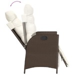 vidaXL Set mobilier de grădină, 5 piese, cu perne, maro, poliratan vidaXL Set mobilier de grădină, 5 piese, cu perne, maro, poliratan