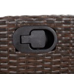 vidaXL Set mobilier de grădină, 5 piese, cu perne, maro, poliratan vidaXL Set mobilier de grădină, 5 piese, cu perne, maro, poliratan