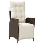 vidaXL Set mobilier de grădină, 5 piese, cu perne, maro, poliratan vidaXL Set mobilier de grădină, 5 piese, cu perne, maro, poliratan