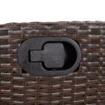vidaXL Set mobilier de grădină, 5 piese, cu perne, maro, poliratan vidaXL Set mobilier de grădină, 5 piese, cu perne, maro, poliratan