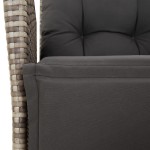 vidaXL Set mobilier grădină cu perne, 9 piese, gri, poliratan