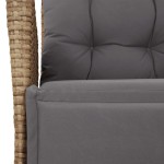 vidaXL Set mobilier pentru grădină, 5 piese, cu perne, bej, poliratan vidaXL Set mobilier pentru grădină, 5 piese, cu perne, bej, poliratan