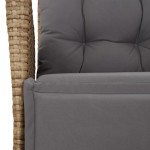 vidaXL Set mobilier pentru grădină, 5 piese, cu perne, bej, poliratan vidaXL Set mobilier pentru grădină, 5 piese, cu perne, bej, poliratan
