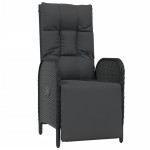 vidaXL Set mobilier de grădină cu perne, 7 piese, negru, poliratan vidaXL Set mobilier de grădină cu perne, 7 piese, negru, poliratan
