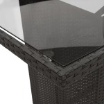 vidaXL Set mobilier de grădină cu perne, 9 piese, negru, poliratan vidaXL Set mobilier de grădină cu perne, 9 piese, negru, poliratan