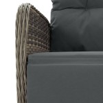 vidaXL Set mobilier grădină cu perne, 9 piese, gri, poliratan vidaXL Set mobilier grădină cu perne, 9 piese, gri, poliratan